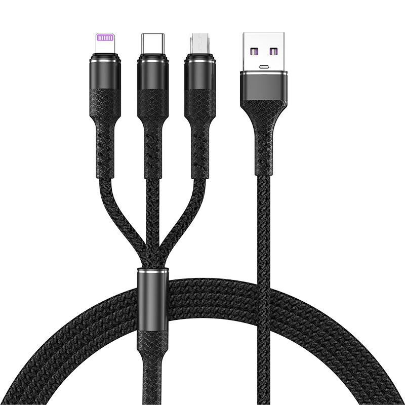 Line fish dragon Universal Type C 3 in 1 Charging Data Cable For Phone 5