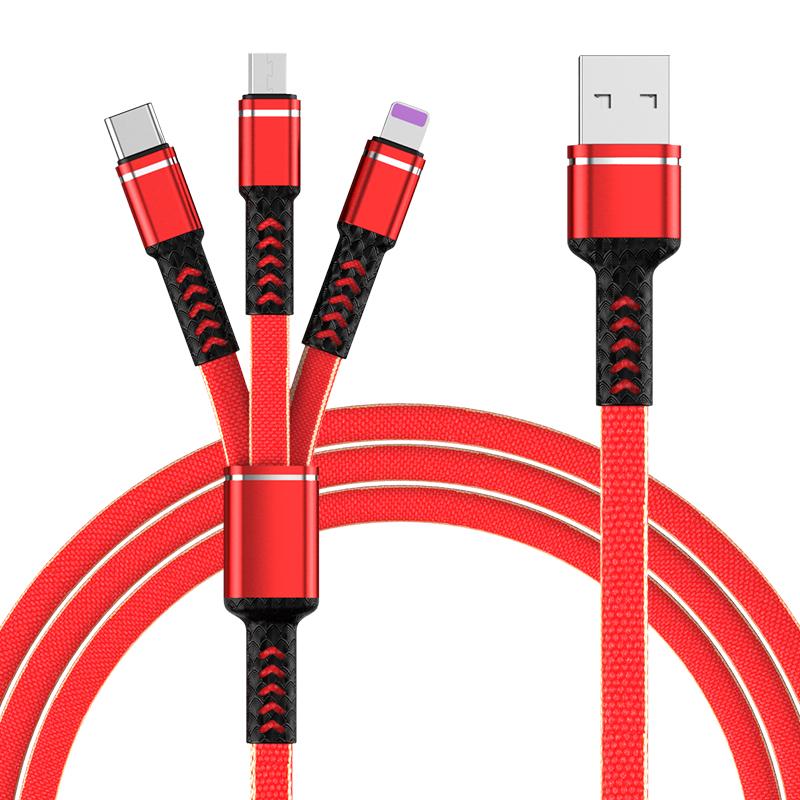 Yunshe 3 in 1 Multi Function USB Charging Data Cable