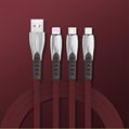 Shark line 3 in 1 Data Usb Cables for iphone 14 pro max 8