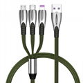 Shark line 3 in 1 Data Usb Cables for iphone 14 pro max 3