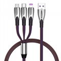 Shark line 3 in 1 Data Usb Cables for iphone 14 pro max 4