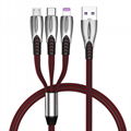 Shark line 3 in 1 Data Usb Cables for iphone 14 pro max 2