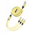 Usb Cable 3 In 1 Charger Cable Macaroon telescopic line