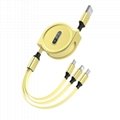 Usb Cable 3 In 1 Charger Cable Macaroon telescopic line