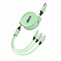 Usb Cable 3 In 1 Charger Cable Macaroon telescopic line 3