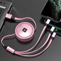 3 in1 usb quick charging cable Expansion and contraction line 5