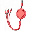 High quality 3 in 1 usb cable 3 in 1 USB Charging Cable Mobile Phone Charger