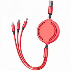 High quality 3 in 1 usb cable 3 in 1 USB Charging Cable Mobile Phone Charger