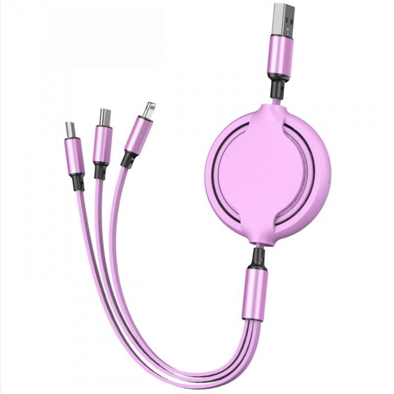 High quality 3 in 1 usb cable 3 in 1 USB Charging Cable Mobile Phone Charger 4