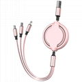 High quality 3 in 1 usb cable 3 in 1 USB Charging Cable Mobile Phone Charger