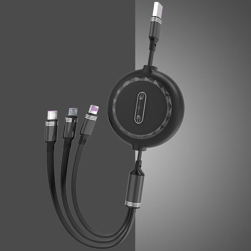 Ping 'an 3 in 1 usb cable 3 in 1 USB Charging Cable Multi-function Phone Charger 3