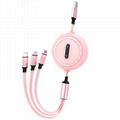 Ping 'an 3 in 1 usb cable 3 in 1 USB Charging Cable Multi-function Phone Charger 10