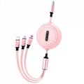 Ping 'an 3 in 1 usb cable 3 in 1 USB Charging Cable Multi-function Phone Charger