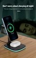 Desk Table Lamp Fast Charging Station Wireless Charger For iPhone iWatch airpods 3