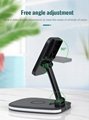 Desk Table Lamp Fast Charging Station Wireless Charger For iPhone iWatch airpods
