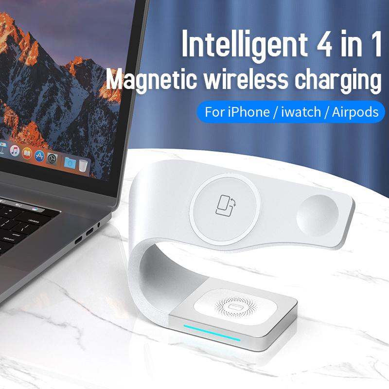 iPhone iWatch Airpods Wireless Charger Stand holder Qi Charging  2