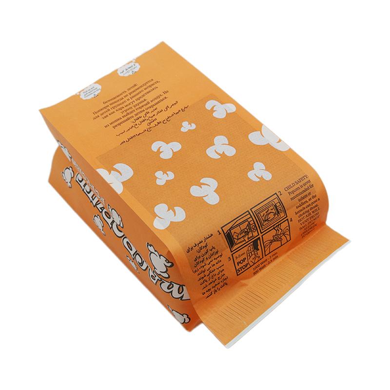 White waterproof Greaseproof Microwave Paper Popcorn Bag