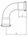 Gas Pipe Fitting--90 degree elbow 2