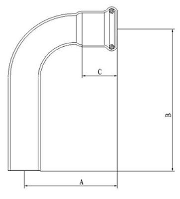 Gas Pipe Fitting--90 degree elbow 2