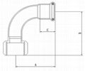 Gas Pipe Fitting--Female 90 degree adapter