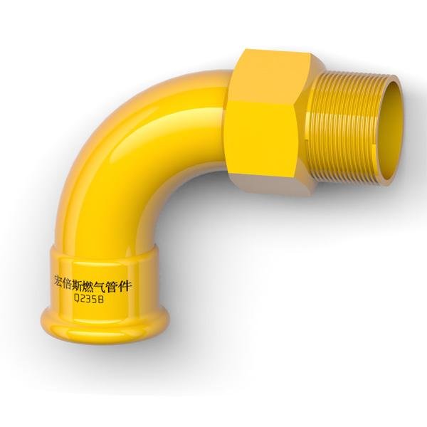 Gas Pipe Fitting--Male 90 degree adapter