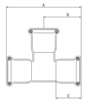 Gas Pipe Fitting--Equal Tee Joint 2