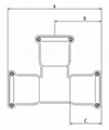 Gas Pipe Fitting--Equal Tee Joint 2