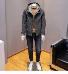Autumn and winter new men's hooded casual jacket coat Korean youth tooling trend