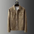 Comfortable elastic and delicate suede jacket men's men's lapel casual jacket au 1