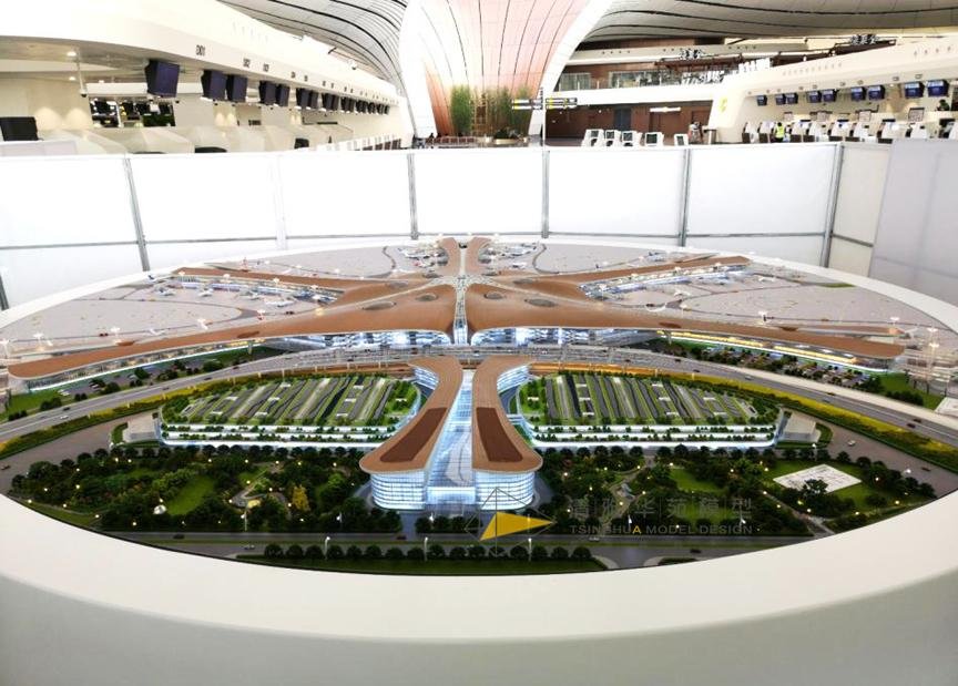 北京大興國際機場規劃沙盤