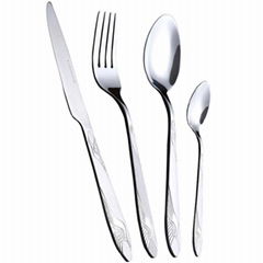 不锈钢刀叉勺35#仙鹤西式家用牛排刀叉西餐咖啡勺子汤勺餐具套