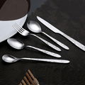 厂家直销不锈钢刀叉勺36#三合花汤勺牛排刀叉咖啡勺西餐餐具套装