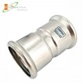 304/316Press fittings DVGW/WRAS Stainless Steel M Profile  Equal Coupling