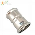 304/316Press fittings DVGW/WRAS Stainless Steel M Profile  Equal Coupling 4