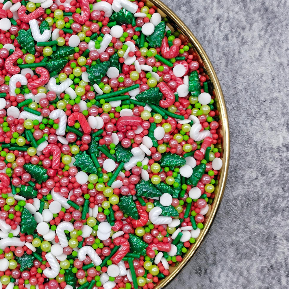 Christmas Sprinkles for cake decoration baking ingredients sugar beads pearls