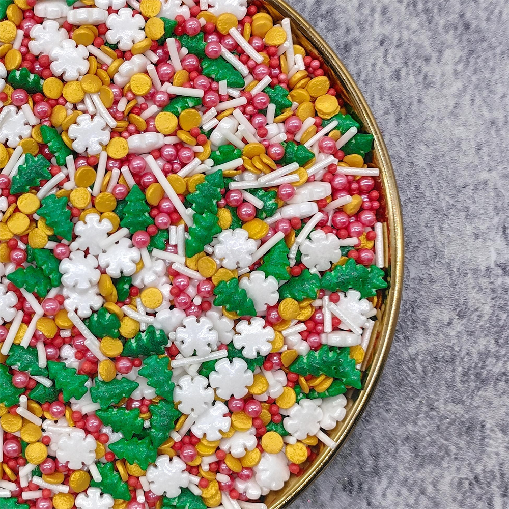 Christmas Sprinkles for cake decoration baking ingredients sugar beads pearls 2