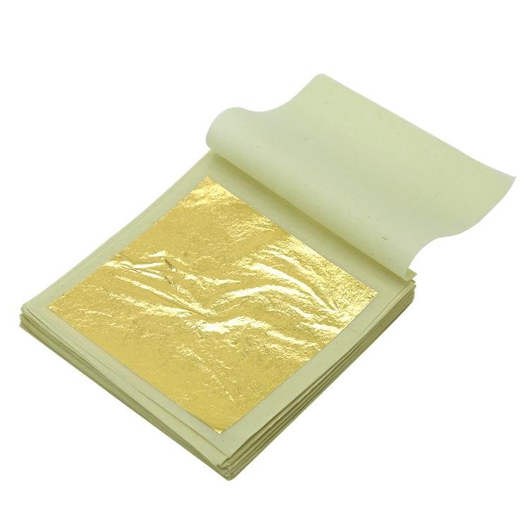24k edible gold foil paper silver paper gold leaf for skin, cake, ice cream 3