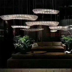 Luxury Crystal light Copper Branch Chandelier 