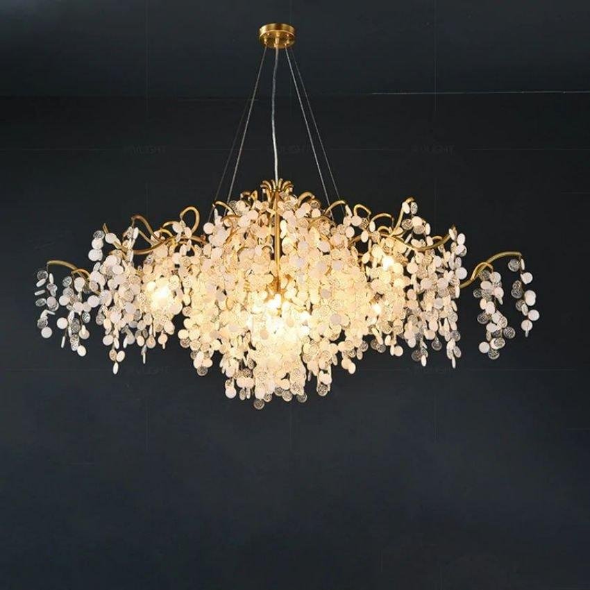 Luxury Crystal light Copper Branch Chandelier  5
