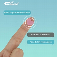 High quality hydrocolloid pink heart for healing acne patch