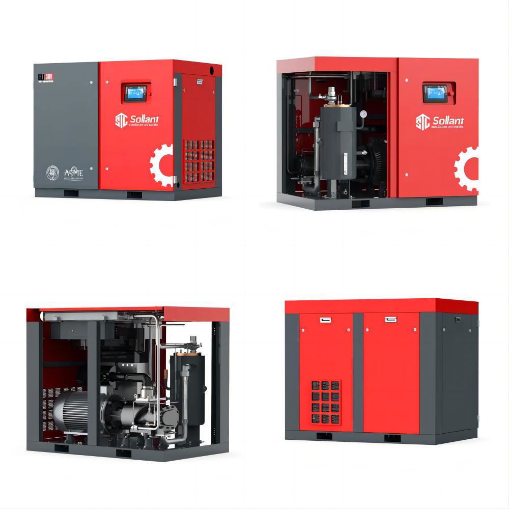 China Industrial Equipment 30kw-37kw 40hp 50hp Rotary Screw Air Compressor