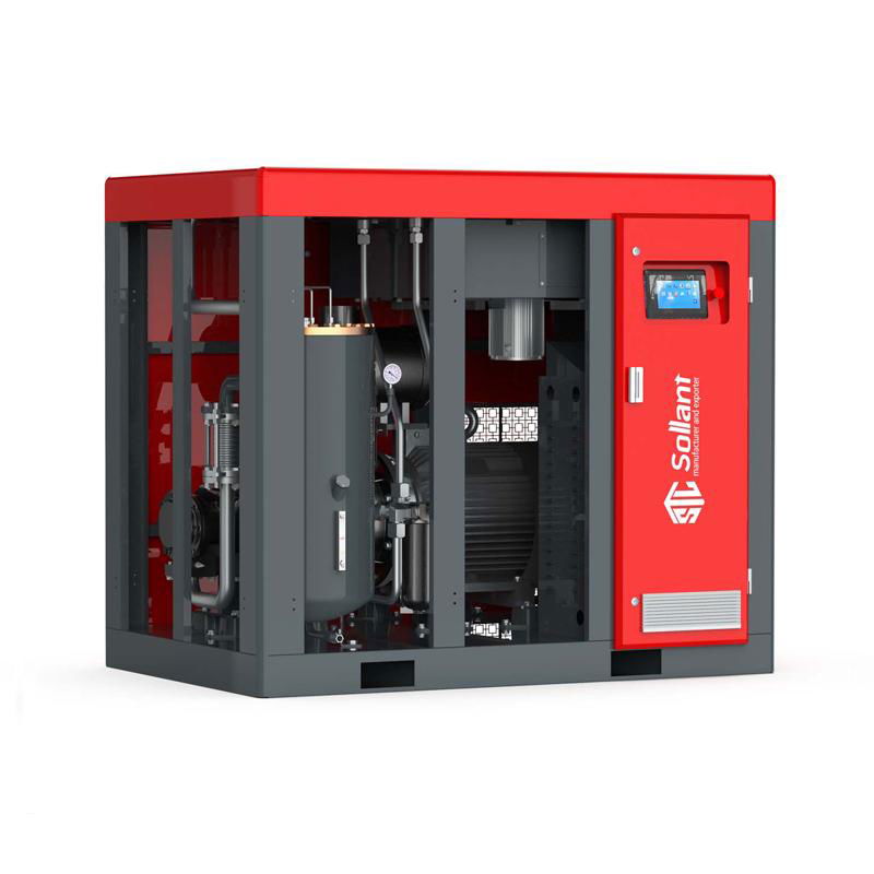 55Kw 75hp Variable Speed Oil-Injected High Pressure Rotary Screw Air Compressor 3