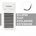 faux mink cashmere lash extension tray ellipse matte flat eyelash 1