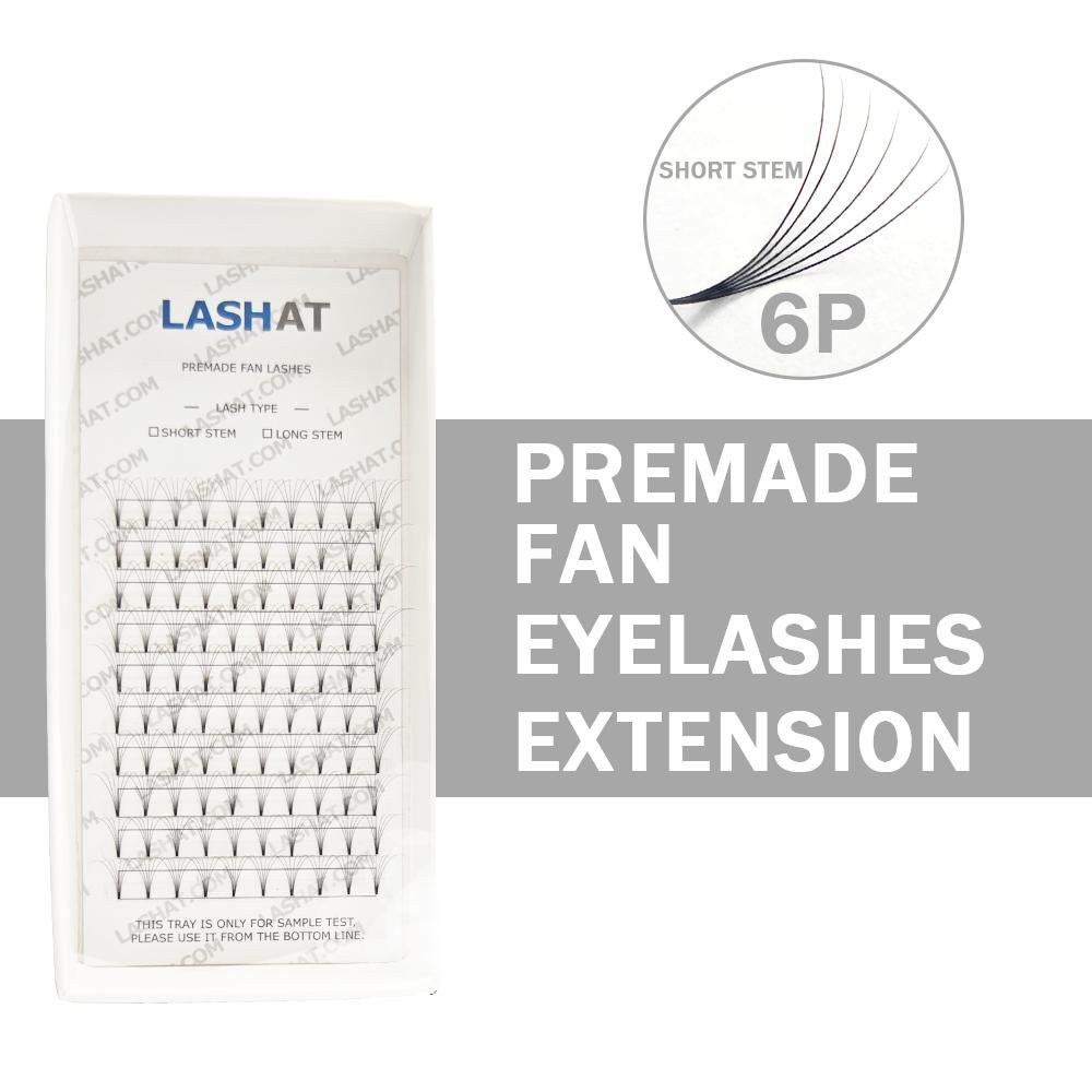 volume lashes 0.05mm short stem 14D  fan eyelash extension silk lash extensions