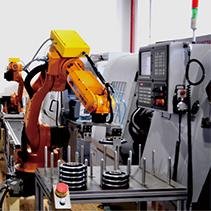 GSK RB08机器人在电机端盖加工上下料应用