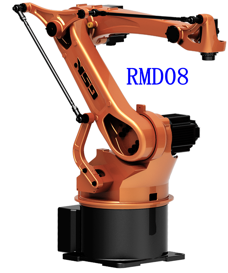 Application of GSK RB08 handling robot on motor shaft loading and unloading