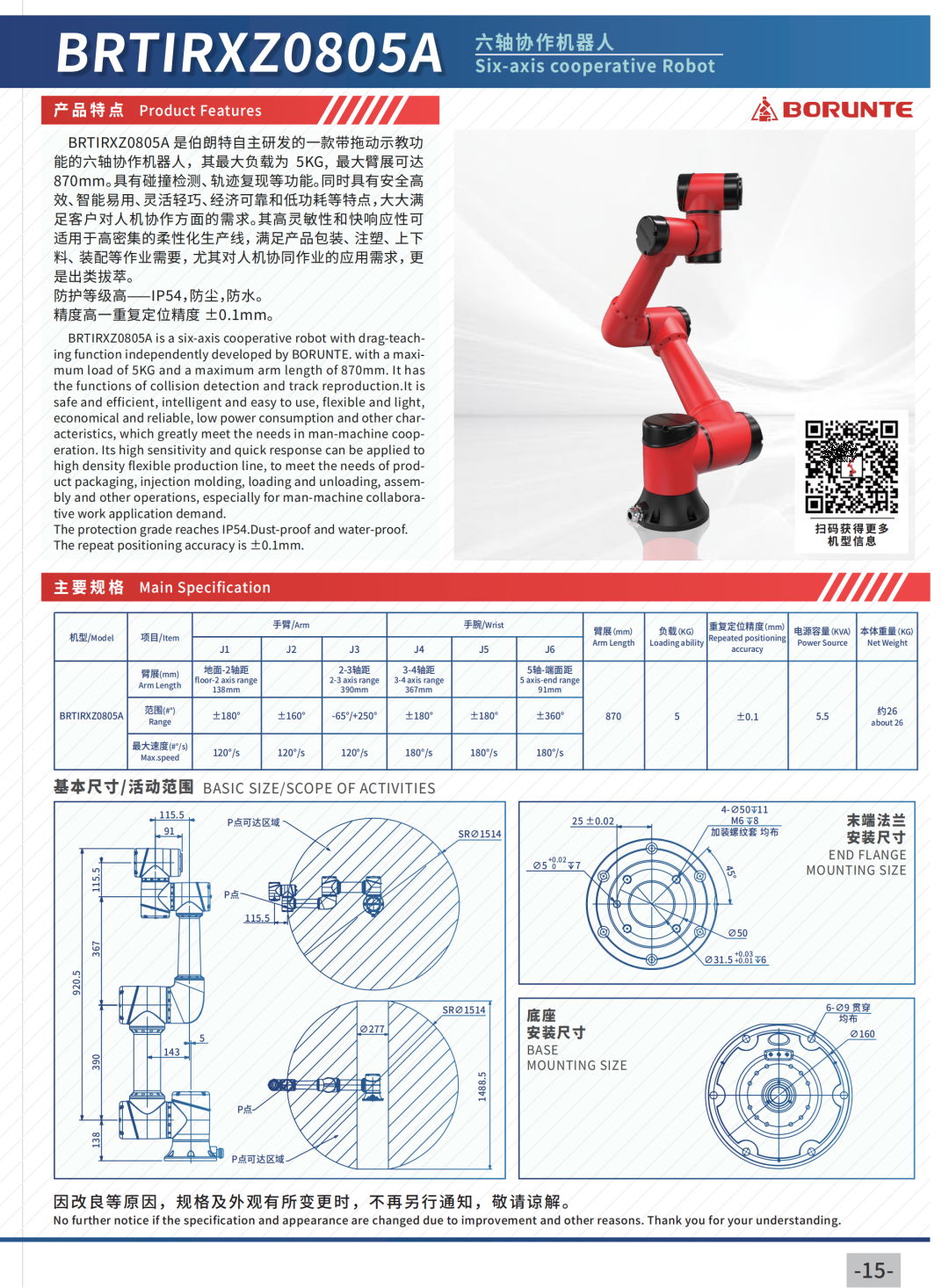 BRTIRUS3511A Six-axis Robot 5