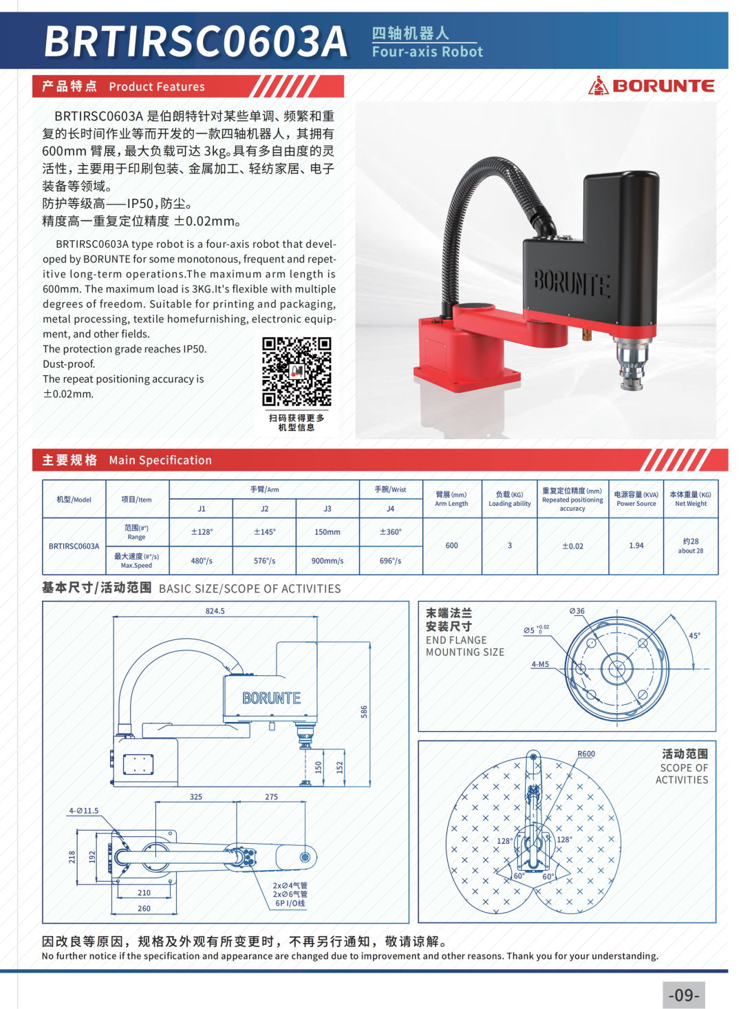 BRTIRUS0805A 六軸機器人 3