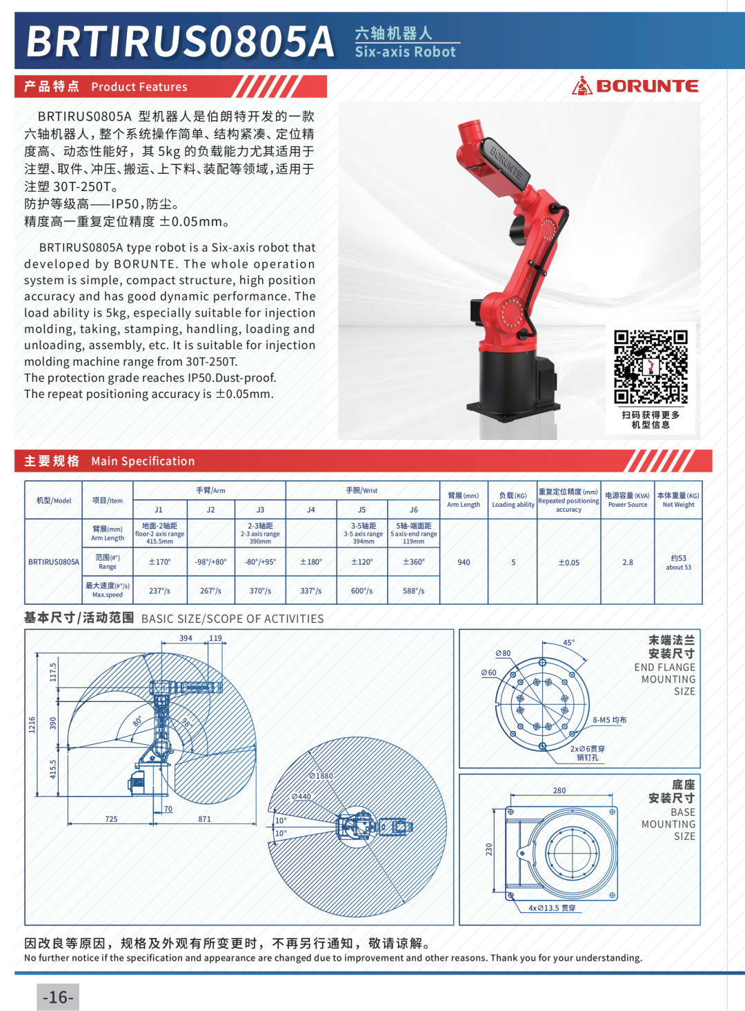 BRTIRWD1506A Six-axis Robot 4