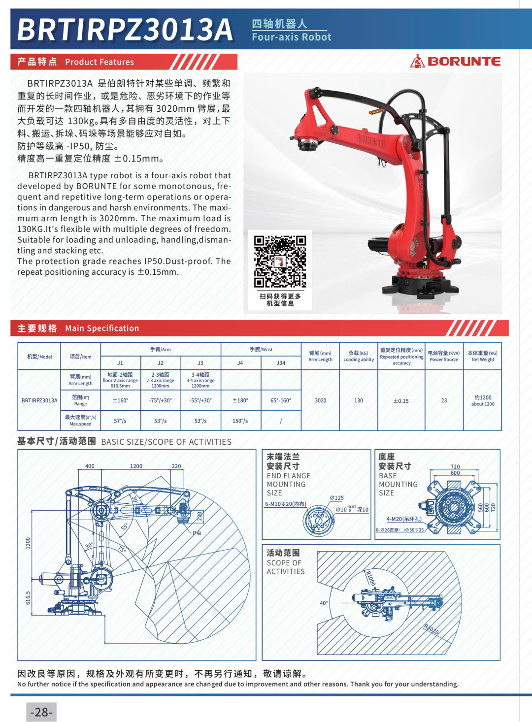 BRTIRPZ3013A 四軸機器人